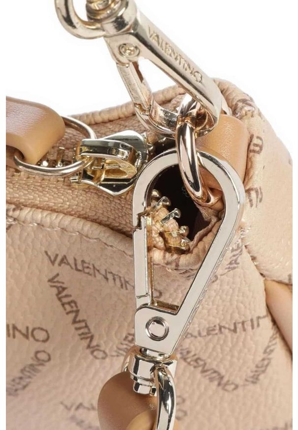 Valentino by Mario Valentino - VALENTINO Mała beżowa listonoszka Liuto. Kolor: beżowy. Wzór: paski