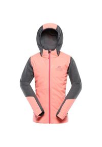 ALPINE PRO - Dziecięca bluza Alpine Pro Gomaro Neon Salmon 152-158. Kolor: różowy