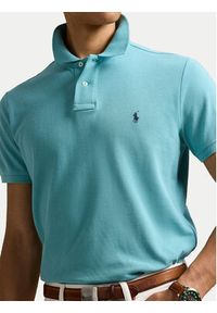 Polo Ralph Lauren Polo 710536856439 Błękitny Slim Fit. Typ kołnierza: polo. Kolor: niebieski. Materiał: bawełna #3