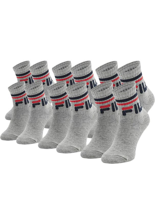 Fila Quarter 6-pack dziecięce skarpetki szare 27-30. Kolor: szary