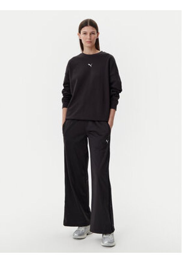 Puma Spodnie dresowe Ess 629804 Czarny Wide Leg. Kolor: czarny. Materiał: syntetyk