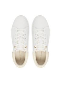 TOMMY HILFIGER - Tommy Hilfiger Sneakersy Casual Cupsole Sneaker FW0FW09020 Biały. Okazja: na co dzień. Kolor: biały. Materiał: skóra #6