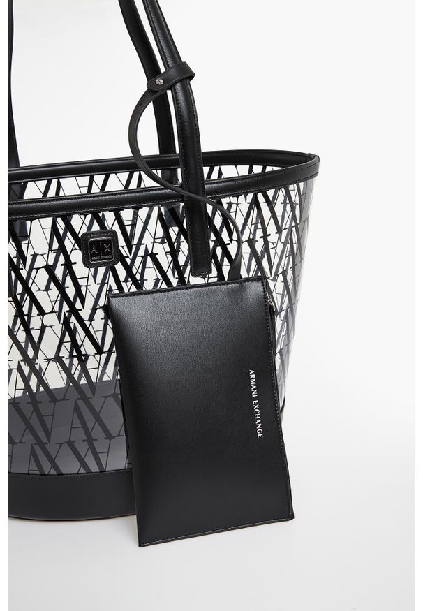 Armani Exchange - Torebka damska transparentny shopper ARMANI EXCHANGE