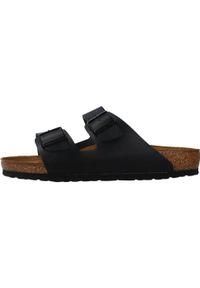 Klapki męskie Birkenstock Arizona. Kolor: czarny, wielokolorowy. Materiał: skóra, syntetyk, materiał