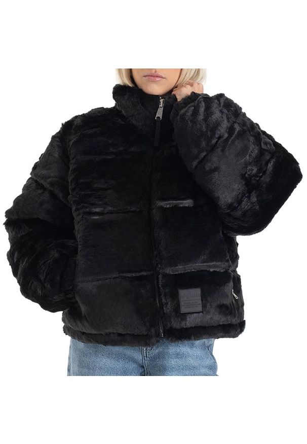 Kurtka Alpha Industries Fur Puffer Wmn 14800203 - czarna. Kolor: czarny. Materiał: nylon, futro, materiał. Sezon: zima