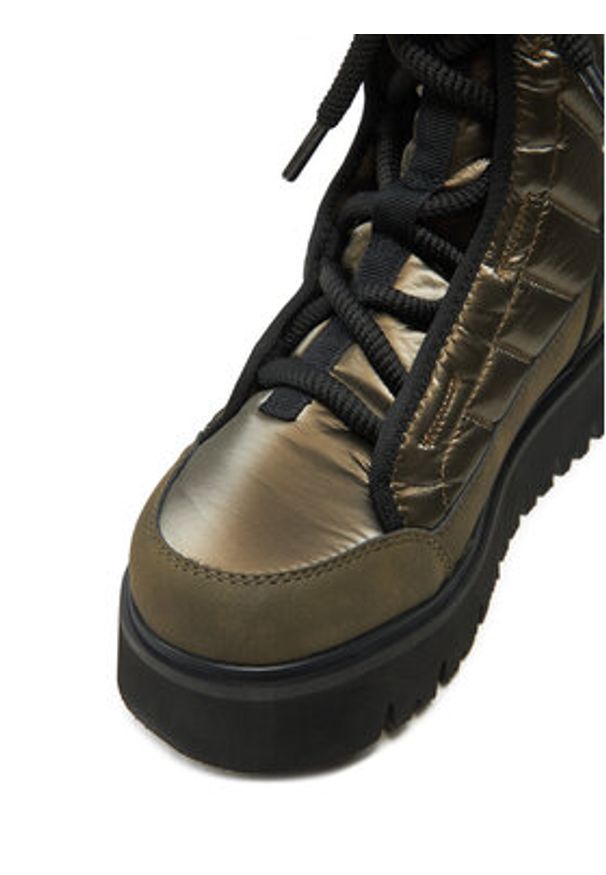 Replay - REPLAY Botki Melrose Lace Lace-Up GWF2H.000.C0012T Zielony. Kolor: zielony. Materiał: skóra