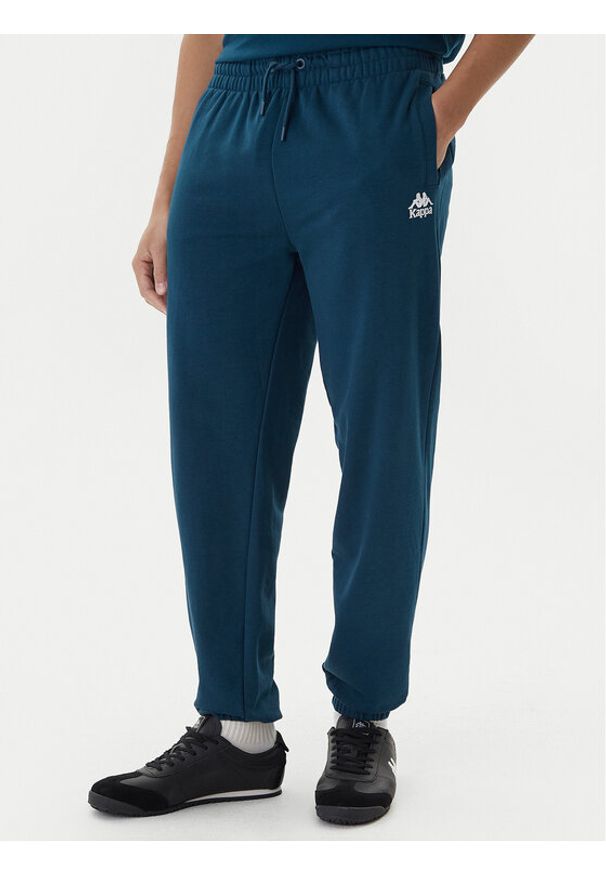 Kappa Spodnie dresowe Gothenburg 331U7EW Granatowy Regular Fit. Kolor: niebieski. Materiał: bawełna