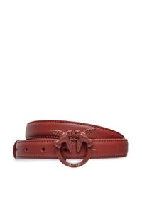 Pinko Pasek Damski Lover Berry H2 Belt AI 24-25 PLT01 100143 A1K2 Bordowy. Kolor: czerwony. Materiał: skóra