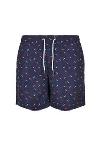 Urban Classics - Szorty Kąpielowe Męskie Okulary Przeciwsłoneczne. Kolor: niebieski. Styl: sportowy