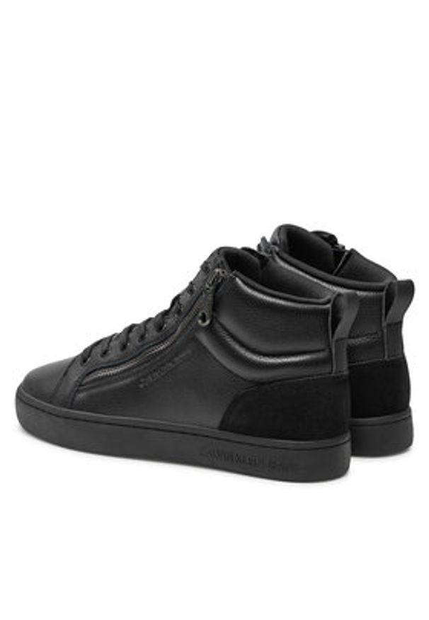 Calvin Klein Jeans Sneakersy Classic Cupsole Zip Mid In YM0YM01156 Czarny. Kolor: czarny. Materiał: skóra