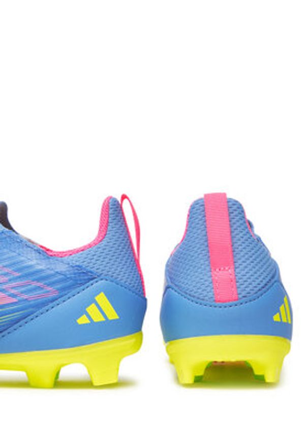 Adidas - adidas Buty do piłki nożnej F50 League Laceless Firm/Multi-Ground IE3742 Granatowy. Kolor: niebieski. Materiał: materiał