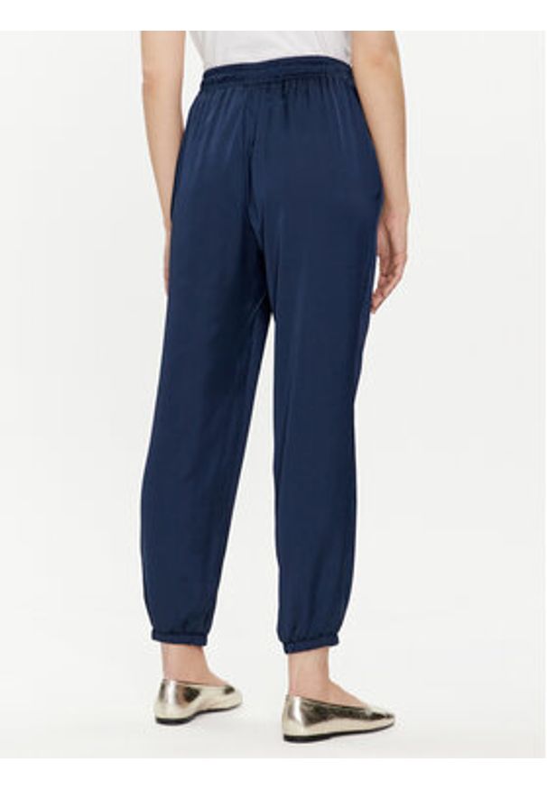Liu Jo Spodnie materiałowe TA4253 T3810 Granatowy Relaxed Fit. Kolor: niebieski. Materiał: syntetyk