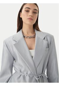 Eleh Marynarka SS260402 Błękitny Relaxed Fit. Kolor: niebieski. Materiał: wiskoza #3