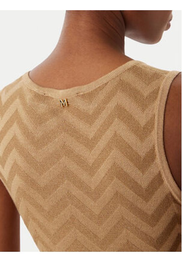 LOLA CASADEMUNT Sukienka dzianinowa MS2616040 Beżowy Slim Fit. Kolor: beżowy. Materiał: wiskoza