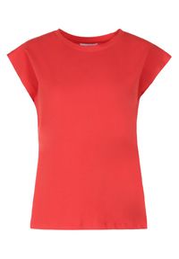 Born2be - Czerwony T-Shirt Peshahria. Kolor: czerwony. Materiał: bawełna. Długość rękawa: krótki rękaw. Długość: krótkie. Wzór: kolorowy. Styl: sportowy