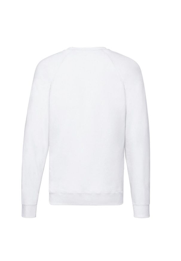 FRUIT OF THE LOOM - Lekka Raglanowa Bluza Unisex Dla Dorosłych. Kolor: biały. Długość rękawa: raglanowy rękaw