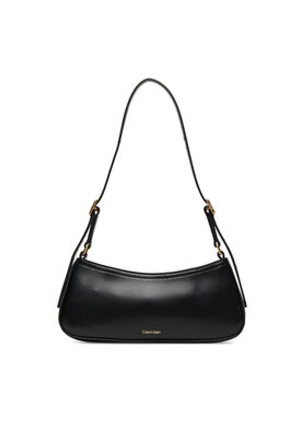 Calvin Klein Torebka Ck Small Shoulder Bag LV04F3170G Czarny. Kolor: czarny. Materiał: skórzane