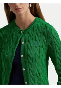 Polo Ralph Lauren Kardigan 211891643020 Zielony Regular Fit. Typ kołnierza: polo. Kolor: zielony. Materiał: bawełna #4
