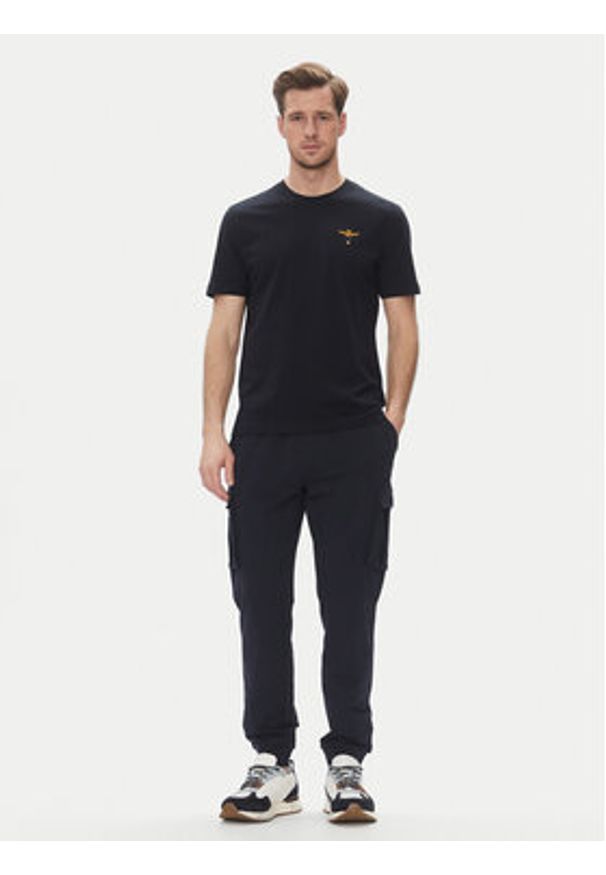 Aeronautica Militare Spodnie dresowe 251PF860F459 Granatowy Regular Fit. Kolor: niebieski. Materiał: bawełna