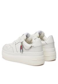 Tommy Jeans Sneakersy Tjw Retro Basket Flatform Charm EN0EN02421 Écru