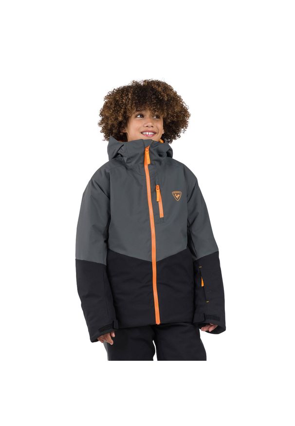 Kurtka narciarska dziecięca Rossignol Wispile. Kolor: czarny. Sezon: zima. Sport: narciarstwo