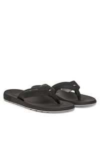TOMMY HILFIGER - Tommy Hilfiger Japonki Molded Hilfiger Beach Sandal FM0FM05361 Czarny. Kolor: czarny. Materiał: skóra