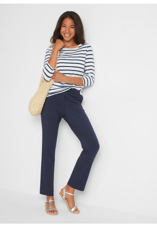 bonprix - Bluzka z długim rękawem z czystej bawełny organicznej. Kolor: biały. Materiał: bawełna. Długość rękawa: długi rękaw. Długość: długie