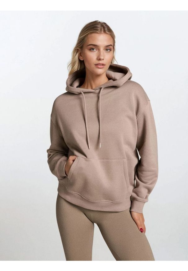 Sinsay - Bluza z kapturem - brązowy. Typ kołnierza: kaptur. Kolor: brązowy
