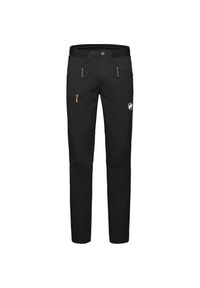Spodnie softshell męskie Mammut Aenergy Light SO Pants. Kolor: wielokolorowy, czarny, szary. Materiał: softshell