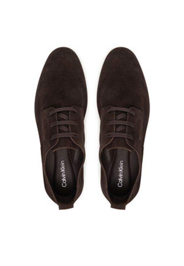 Calvin Klein Półbuty Low Prof Derby Su HM0HM02232 Brązowy. Kolor: brązowy. Materiał: skóra, zamsz