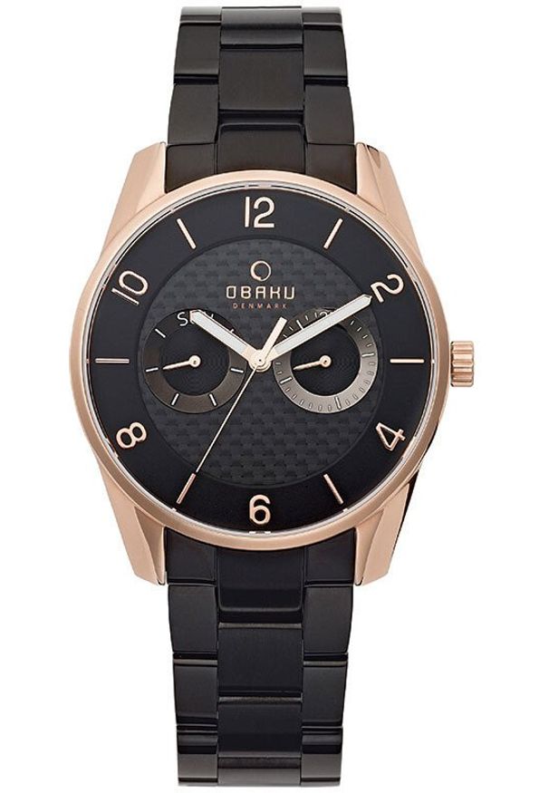 OBAKU - Zegarek męski Obaku Denmark V171GMVBSB czarny. Kolor: czarny