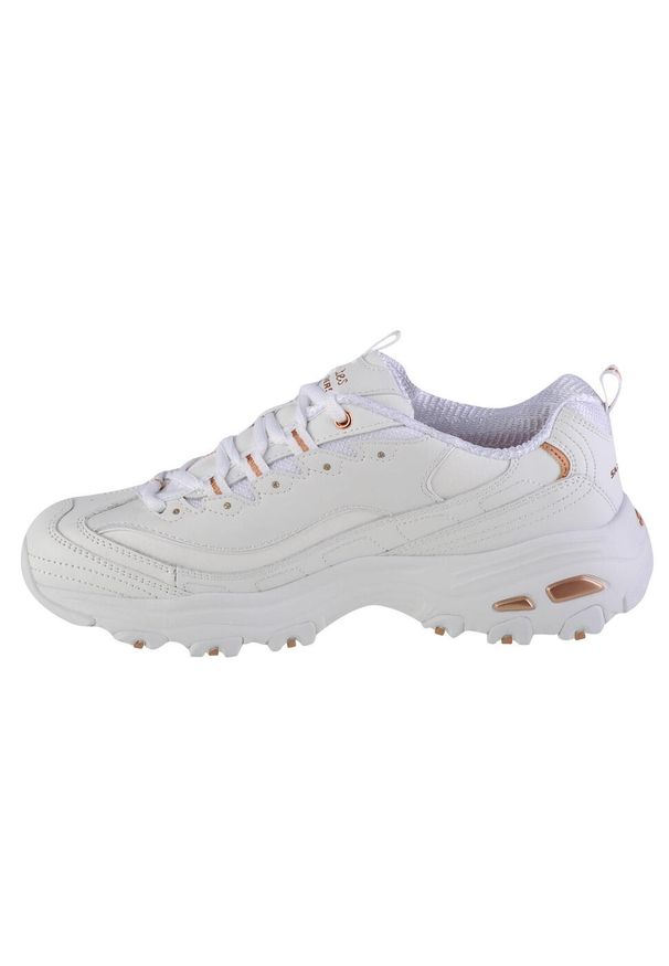 skechers - Buty do chodzenia damskie Skechers Dlites. Zapięcie: sznurówki. Kolor: biały. Materiał: materiał. Szerokość cholewki: normalna. Model: Skechers Sport. Sport: turystyka piesza