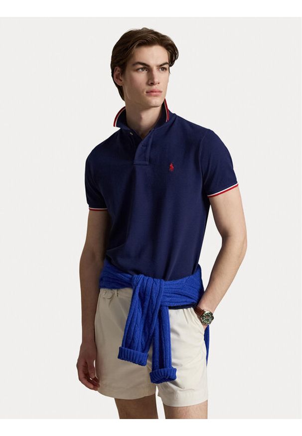 Polo Ralph Lauren Polo 710842621505 Granatowy Regular Fit. Typ kołnierza: polo. Kolor: niebieski. Materiał: bawełna