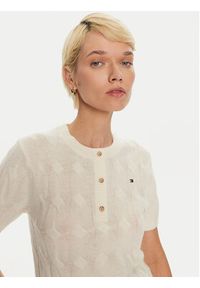 TOMMY HILFIGER - Tommy Hilfiger Sweter WW0WW43504 Écru Regular Fit. Materiał: wełna #3