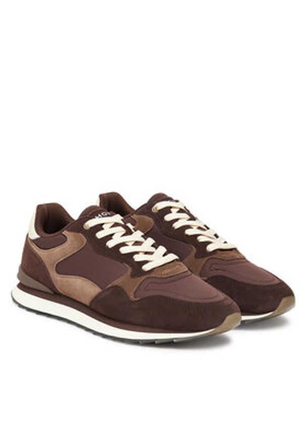 HOFF Sneakersy City Munich 22502613 Brązowy. Kolor: brązowy. Materiał: zamsz, skóra