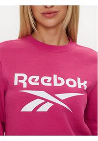 Reebok Bluza Identity Big Logo Fleece Crew 100075949 Różowy Regular Fit. Kolor: różowy. Materiał: bawełna #4