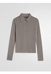 Sinsay - Koszulka polo z domieszką wiskozy - brązowy. Typ kołnierza: polo. Kolor: brązowy. Materiał: wiskoza #1