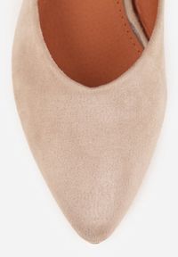 Renee - Ciemnobeżowe Czółenka Vices na Stożku z Wkładką ze Skóry Naturalnej Esande. Okazja: na ślub cywilny, na wesele, na imprezę. Kolor: beżowy. Materiał: skóra. Obcas: na stożku. Styl: klasyczny, wizytowy. Wysokość obcasa: średni #3