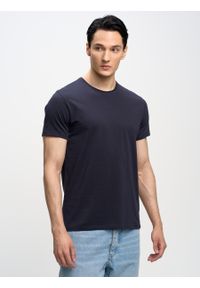 Big-Star - Koszulka męska z bawełny supima Supiclassic 403. Kolor: niebieski. Materiał: bawełna #6