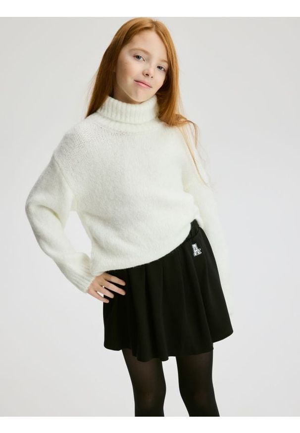 Reserved - Spódnico-szorty z wiskozą - czarny. Kolor: czarny. Materiał: wiskoza