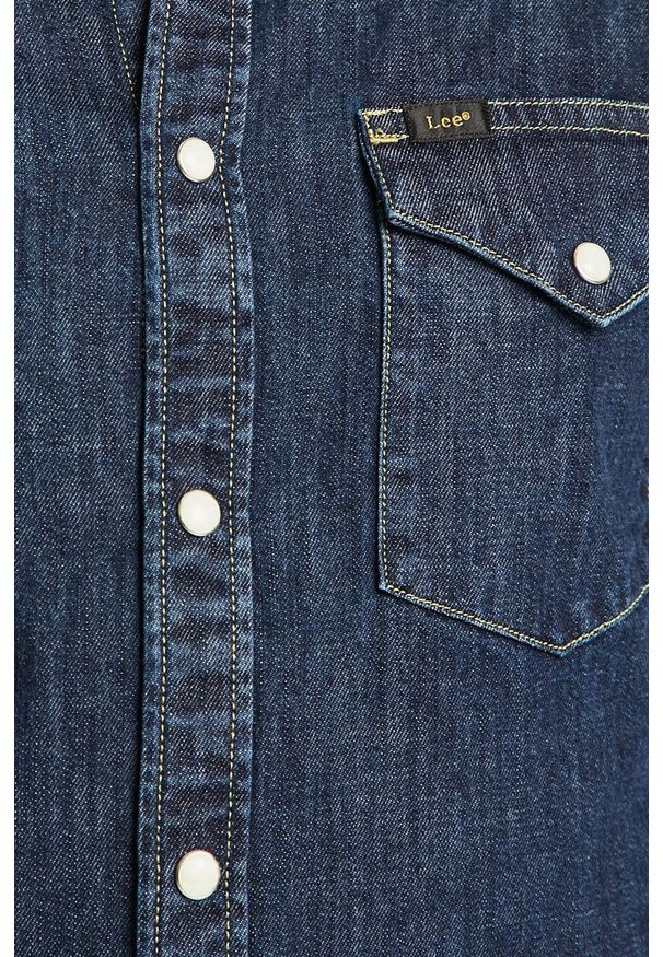 Lee - LEE WESTERN SHIRT MĘSKA KOSZULA JEANSOWA BLUEPRINT L643PLLH 112115418. Materiał: jeans