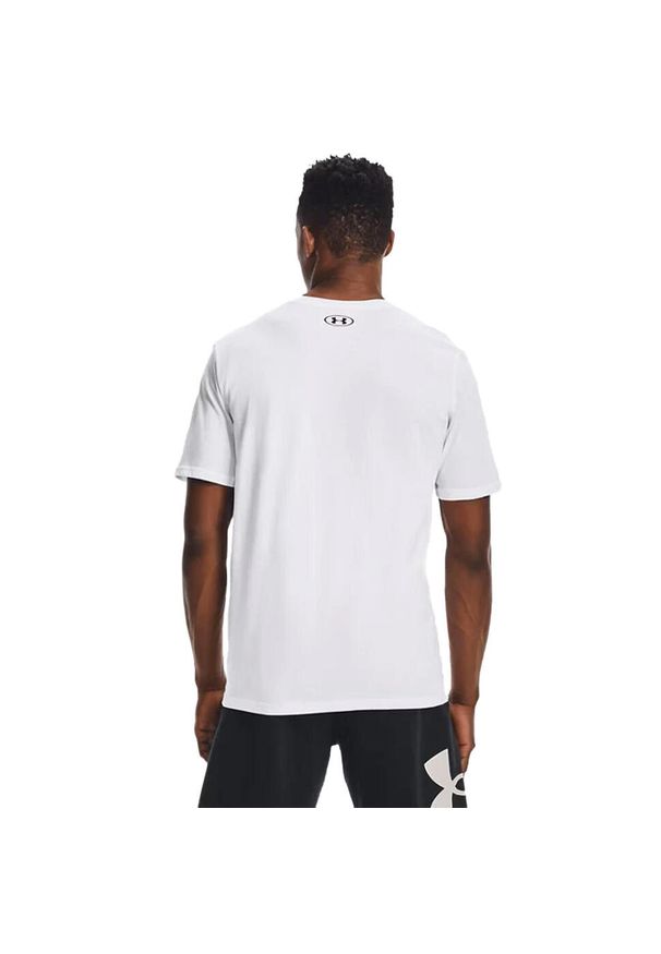 Under Armour - Koszulka Męska Z Logo. Kolor: biały. Sport: turystyka piesza