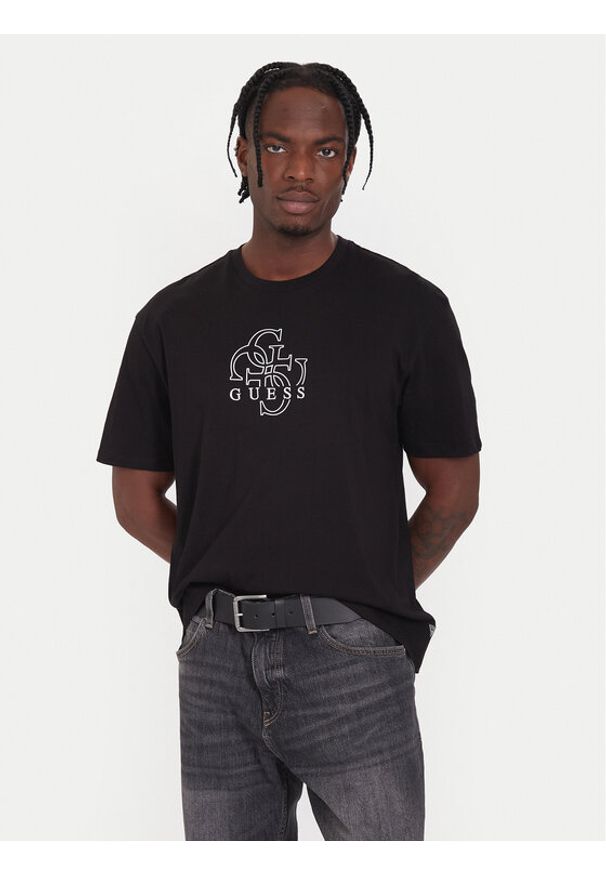Guess T-Shirt M5BI76 I3Z14 Czarny Relaxed Fit. Kolor: czarny. Materiał: bawełna