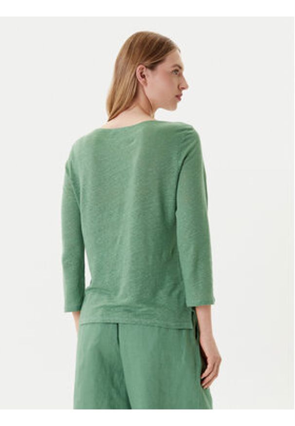 United Colors of Benetton - United Colors Of Benetton Bluzka 37UJD109X Zielony Regular Fit. Kolor: zielony. Materiał: len
