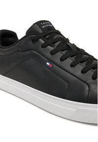TOMMY HILFIGER - Tommy Hilfiger Sneakersy Icon Court Pinperf Lth FM0FM05483 Czarny. Kolor: czarny. Materiał: skóra #3