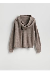 Reserved - Sweter z wełną - beżowy. Kolor: beżowy. Materiał: wełna #1