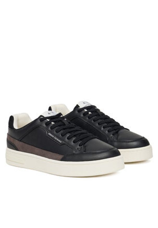 Armani Exchange Sneakersy XM001687 AF17363 M8141 Czarny. Kolor: czarny. Materiał: skóra
