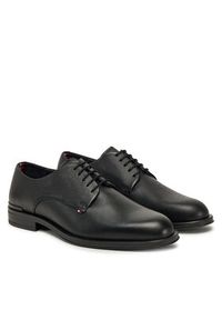 TOMMY HILFIGER - Tommy Hilfiger Półbuty Core Hilfiger Leather Shoe FM0FM05375 Czarny. Kolor: czarny. Materiał: skóra #4