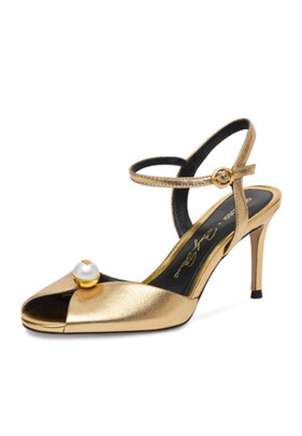 Gino Rossi - GINO ROSSI Sandały CEO-ROSE-LT2090-2-N Złoty. Kolor: złoty. Materiał: skóra