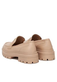 DeeZee Loafersy 58682-8 Beżowy. Kolor: beżowy. Materiał: skóra